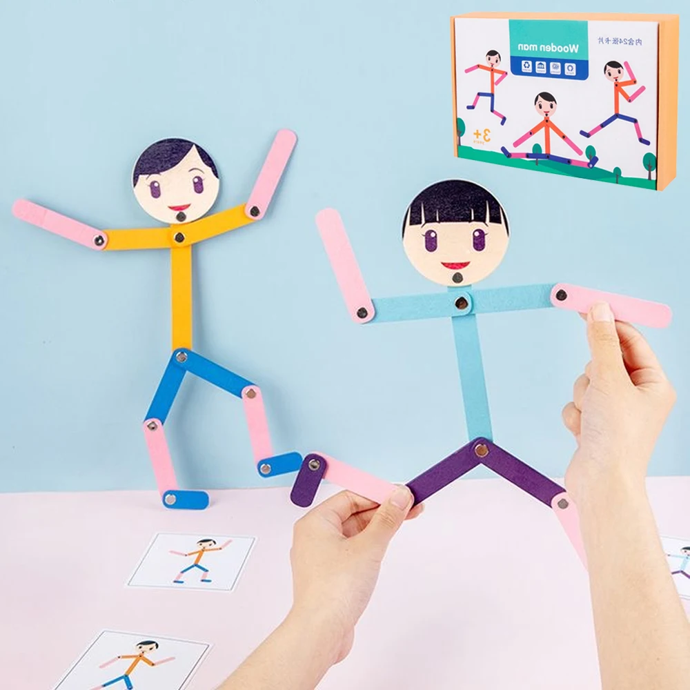Sports Equipment For Kindergarten - Sport Uomo in legno Materiale Puzzle