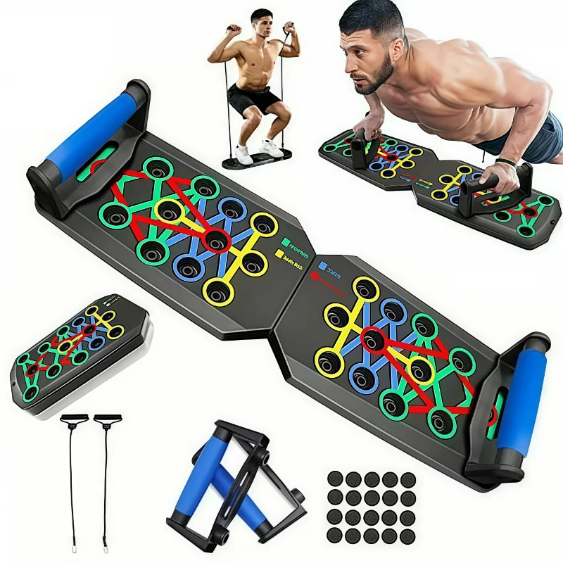 Sports Equipment Warehouse - Tavola pieghevole per flessioni con bande