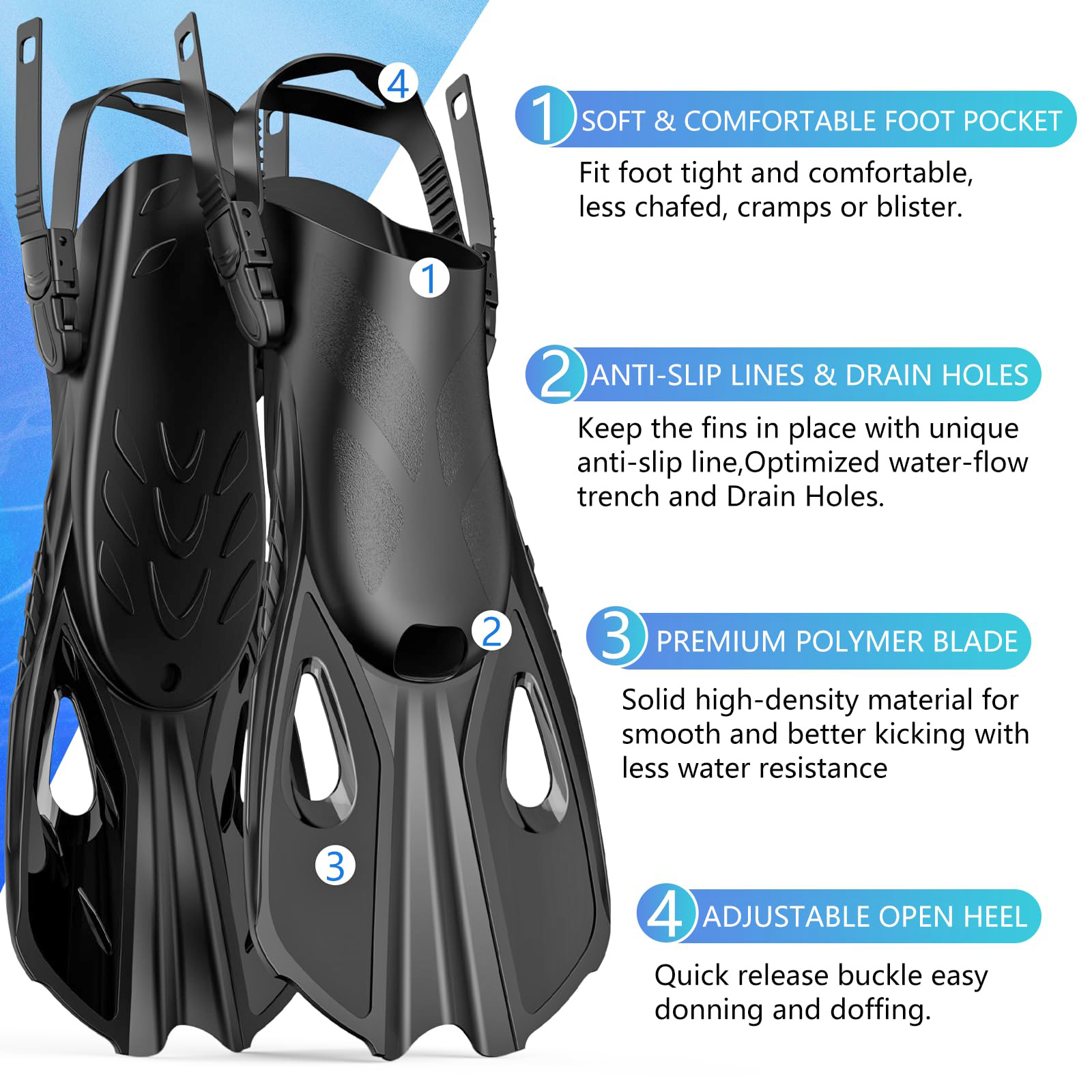 Maschera Pinne Snorkel Set 4 i - Swim Fin Short Blade recensione e prezzo