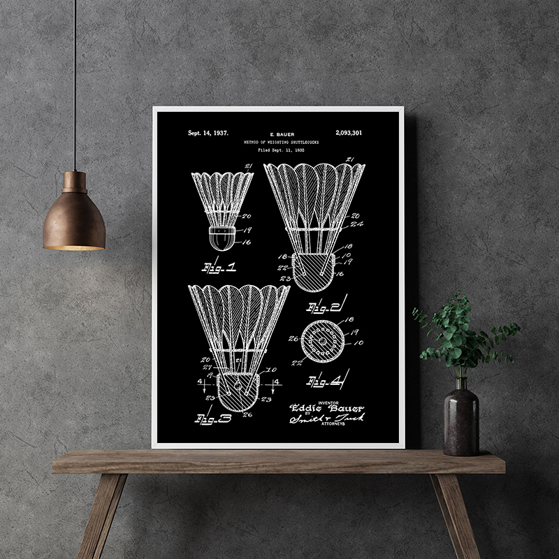 Brevetto in bianco e nero post - Sports Equipment Drawing recensione e prezzo