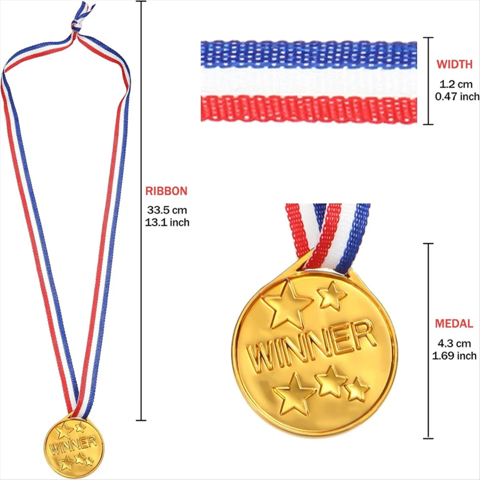 30 pezzi di medaglie d'oro in  - Sports Equipment For Kindergarten recensione e prezzo