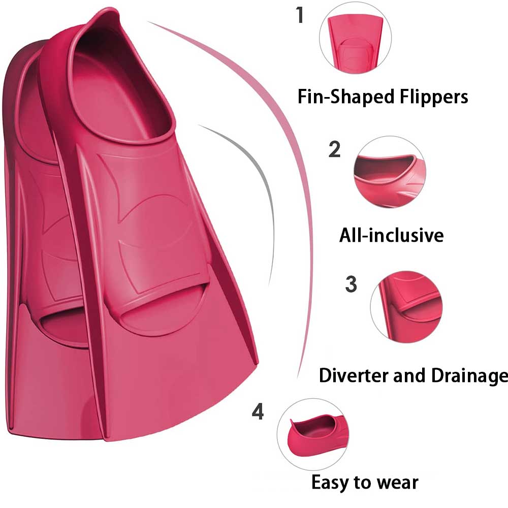 Pinne da nuoto in silicone per - Swim Fin Short Blade recensione e prezzo